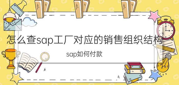 怎么查sap工厂对应的销售组织结构 sap如何付款？